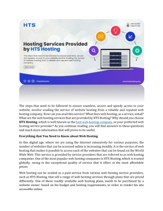 Hosting Services Provided by HTS Hosting