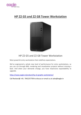 HP Z2 G5 and Z2 G8 Tower Workstation-converted