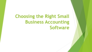 Choosing the Right Small Business Accounting Software