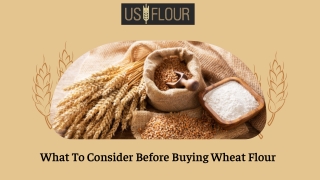 What To Consider Before Buying Wheat Flour From The Top Supplier And Manufacturers In The USA