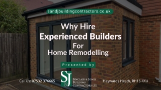 Why Hire Experienced Builders For Home Remodelling?