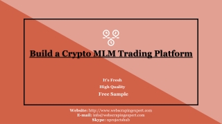 Build a Crypto MLM Trading Platform