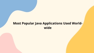 Most Popular Java Applications Used World-wide