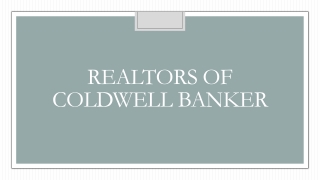 Realtors of Coldwell Banker California