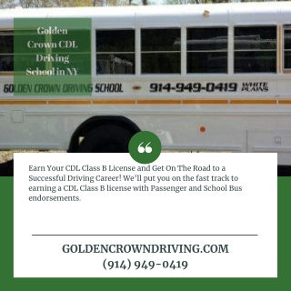 Golden Crown CDL Driving School in NY