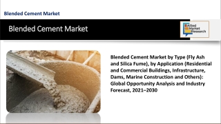 Blended Cement Market Analysis to 2030 with leading players