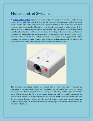 Motor Control Switches