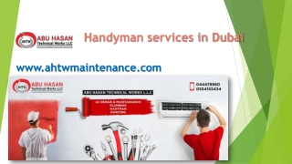 Handyman services in Dubai by Abu Hasan Technical Work LLC