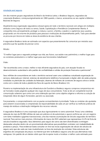 BRADESCO SEGUROS UM NOVO CONCEITO EM SEGURO AUTOMOTIVO.