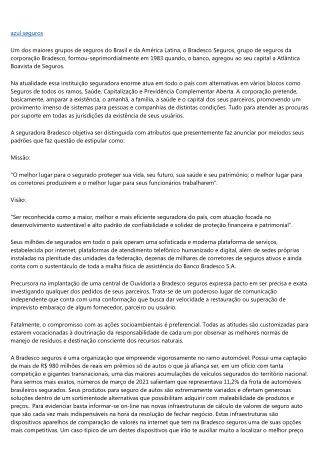 QUEM É A BRADESCO SEGUROS.