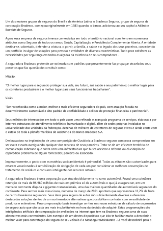 BRADESCO SEGUROS A ALTERNATIVA MAIS ECONÔMICA E RENTÁVEL PARA SEU SEGURO AUTO.