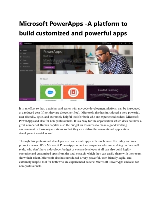 Microsoft PowerApps