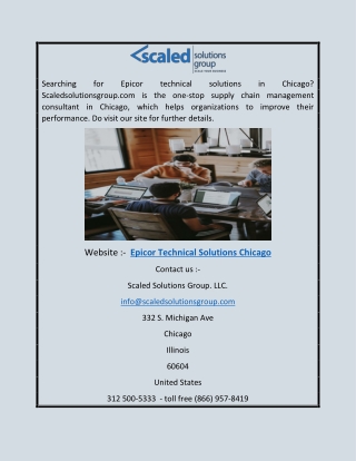 Epicor Technical Solutions Chicago | Scaledsolutionsgroup.com