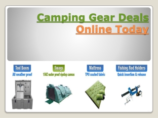 Camping Gear Deals Online Today