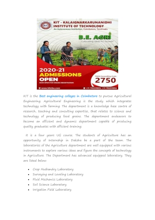 Top most engineering colleges in Coimbatore