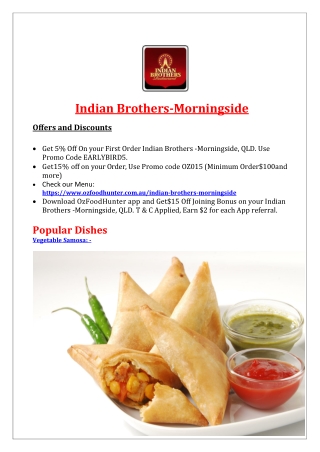 5% Off - Indian Brothers Restaurant Morningside Takeaway, QLD