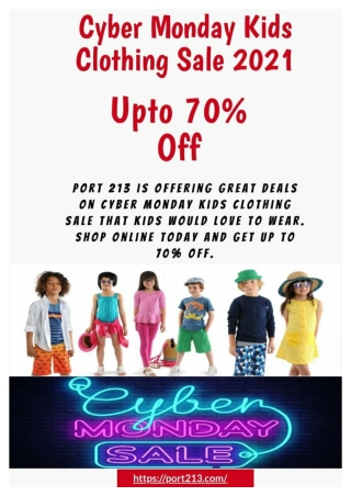 Cyber Monday Kids Clothing Sale 2021