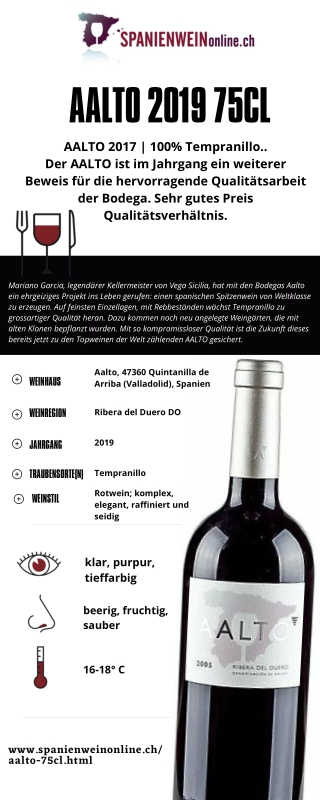 Aalto 2019 0.75cl kaufen online beim SPANEINWEINonline.ch