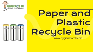 Paper and Plastic Recycle Bin