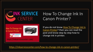 How To Change Ink In Canon Printer