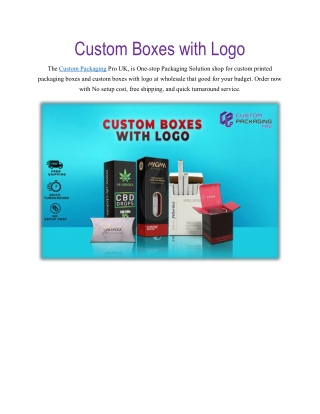 Custom Boxes with Logo
