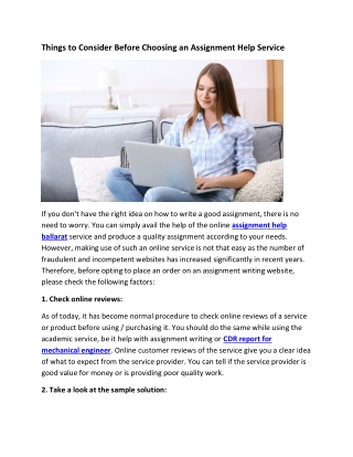Things to Consider Before Choosing an Assignment Help Service-converted