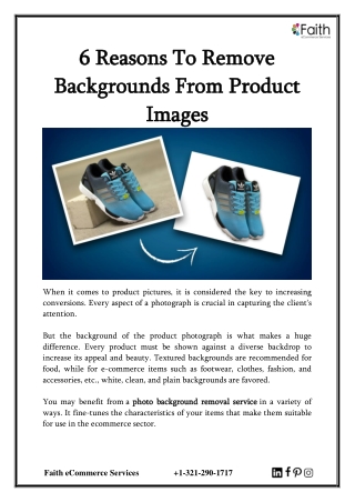 6 Reasons To Remove Backgrounds From Product Images