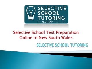 Selective School Test Preparation Online in New South Wales