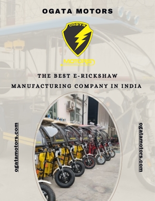 The Best e-rickshaw manufacturing company In India