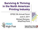 Surviving Thriving in the North American Printing Industry