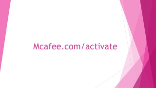 mcafee.com activate product key