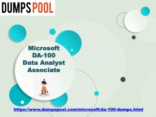 1oo % Passing Guarantee With DA-100 Dumps| DumpsPool.com
