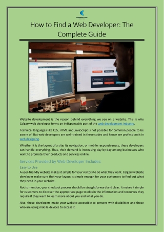 How to Find a Web Developer