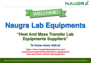 Heat And Mass Transfer Lab Equipments Suppliers