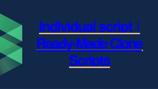 Best Readymade Individual Script - SCRIPTSTORE.IN