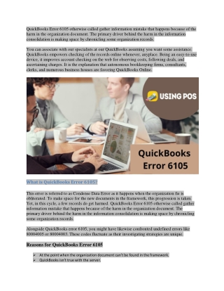 How to Fix QuickBooks Error 6105