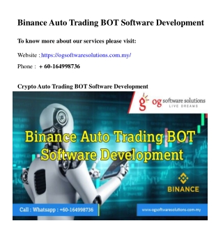 Binance Auto Trading BOT Software Development