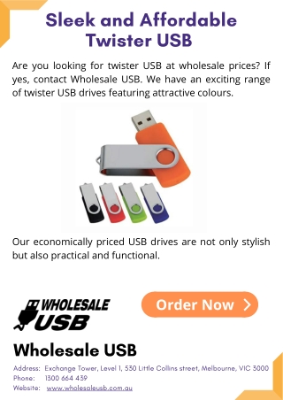 Sleek and Affordable Twister USB