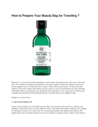 How to Prepare Your Beauty Bag for Traveling