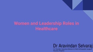 Women and Leadership Roles in  Healthcare