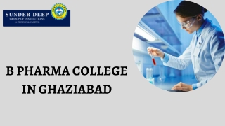 B Pharma Course in Ghaziabad | D Pharma Course in UP