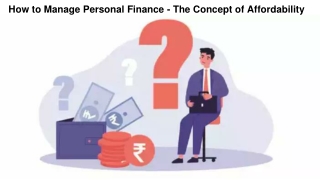 How to Manage Personal Finance - The Concept of Affordability