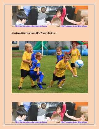 Sports and Exercise Suited For Your Children