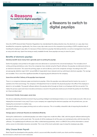 4 Reasons to switch to digital payslips