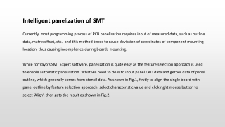 Intelligent panelization of SMT
