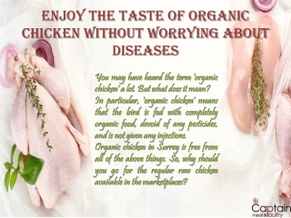 Organic chicken in Surrey