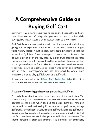 A Comprehensive Guide on Buying Golf Cart.docx