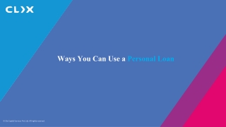 Ways You Can Use a Personal Loan