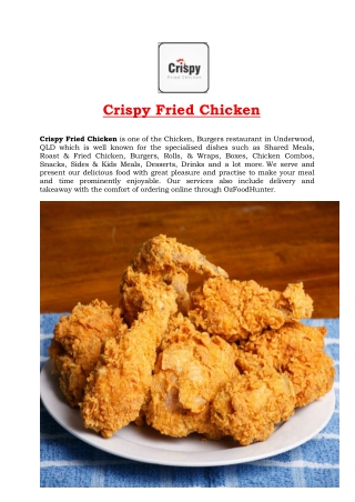 5% off - Crispy Fried Chicken Restaurant Underwood, QLD