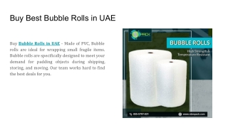 Buy Best Bubble Rolls in UAE